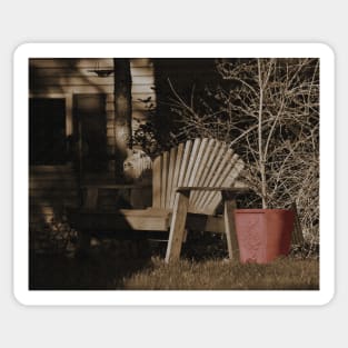 Outdoor Chair By The Red Pot Sticker